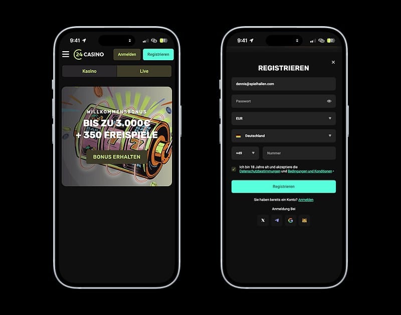 Bonusbedingungen bei 24 Casino im Klartext