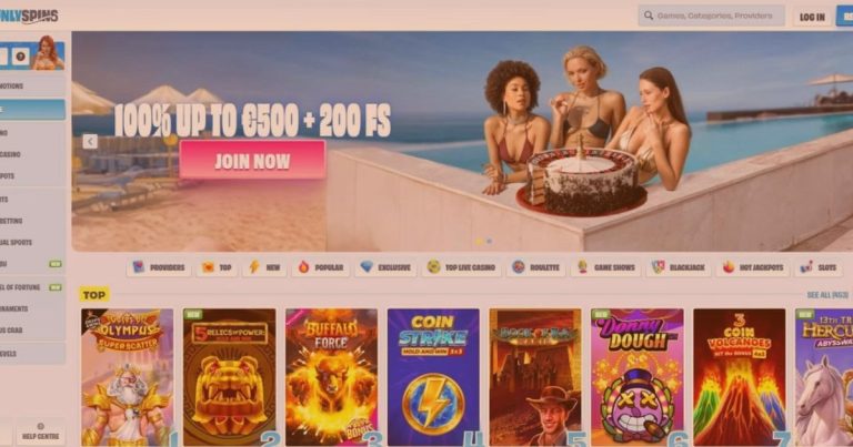OnlySpins Casino Spielkatalog Jackpot Megaways Analyse